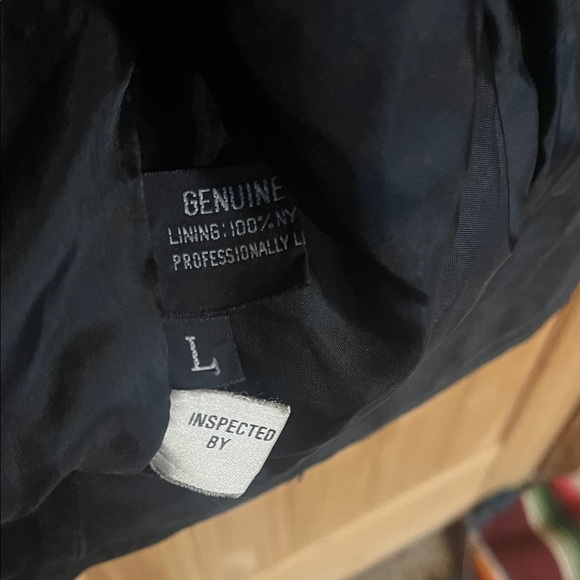 Women's Vintage Black Leather Fringe Jacket with Belt - Picture 3 of 9